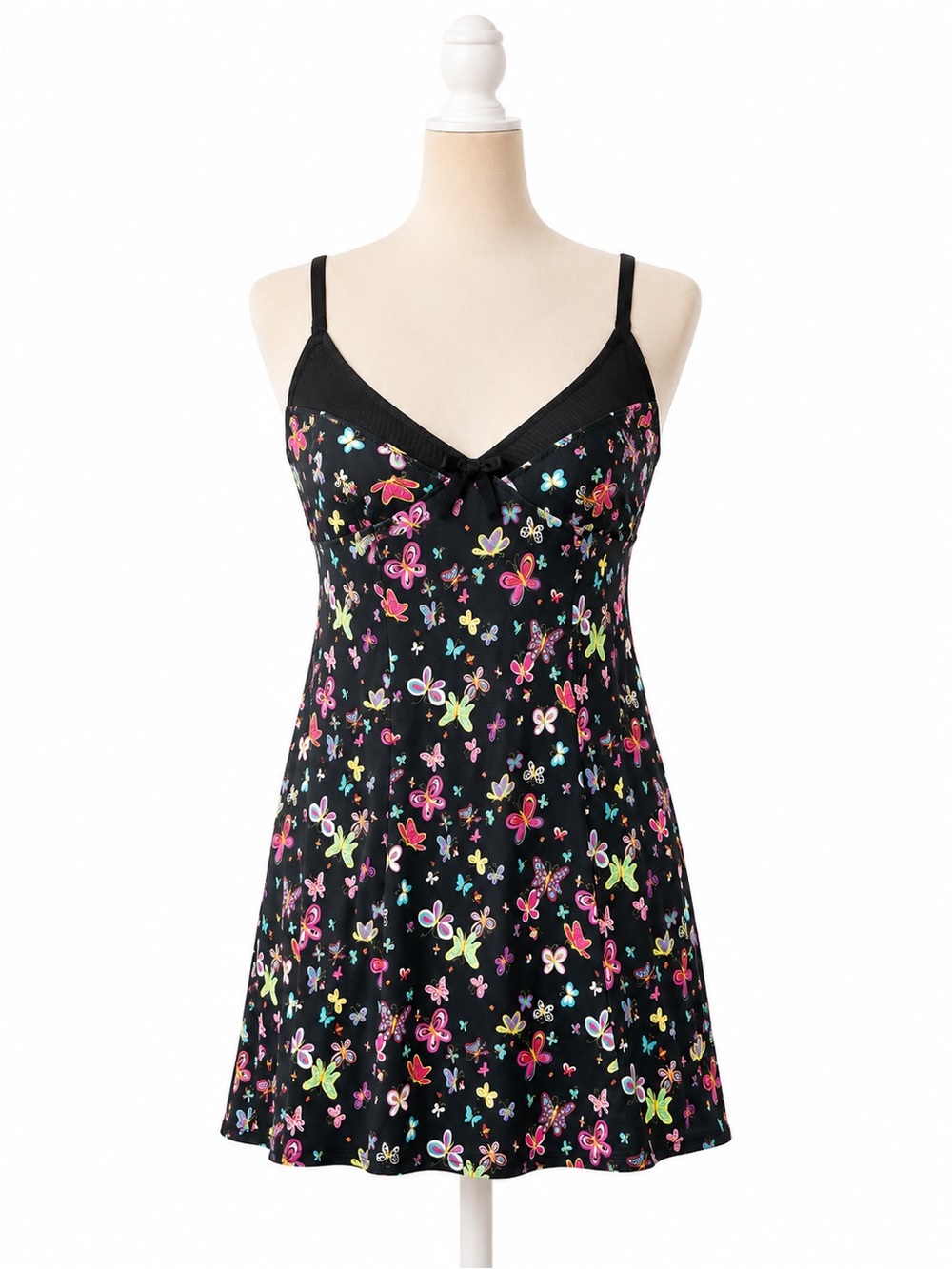 Betsey Johnson Intimates Butterfly Y2K Chemise Slip Dress Sleepwear Lingerie S